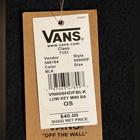 Vans Low Key Mini Backpack - Black (NWT) - Picture 2 of 2